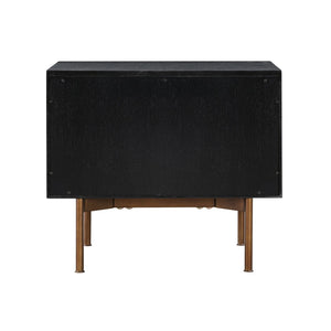English Elm Carnaby Solid Oak Two Drawer Nightstand with Bronze Hardware for Modern Bedrooms B2736P464908