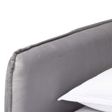 Baxton Studio Finch Modern Light Grey Velvet Fabric Full Size Daybed with Trundle