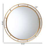 Baxton Studio Ulvi Antique Goldleaf Round Accent Mirror