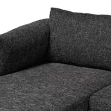 Baxton Studio Cantu Modern Gravel Twill Fabric Left Facing Sectional Sofa