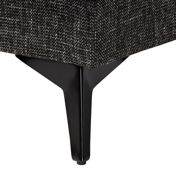 Baxton Studio Baxton Cantu Modern Left Facing Sectional Sofa in Gravel Twill - Stylish Comfort for Any Space Leni-Black-LFC