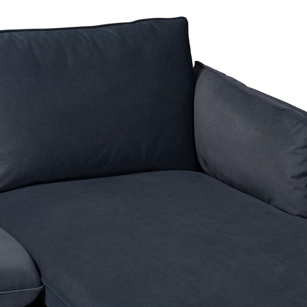 Baxton Studio Baxton Linanas Modern Dark Grey Right-Facing Sectional Sofa with Plush Comfort & Stylish Design Linanas-Dark Grey/Hazelnut-RFC