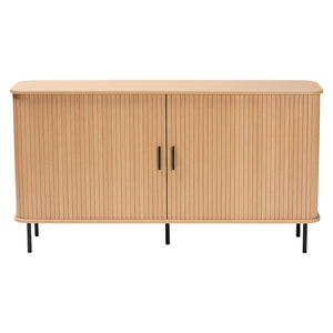 Baxton Studio Baxton Studio Lucia Fluted Wood Sideboard - Stylish Mid-Century Modern Buffet with Ample Storage Solutions LC23005-Tan-Sideboard