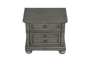 English Elm Meade Chic Nightstand with Felt-Lined Top Drawer, Full-Extension Storage, Durable Wood Veneer Finish Gray 30 L x 32.8 W x 21.5 H B078P301545