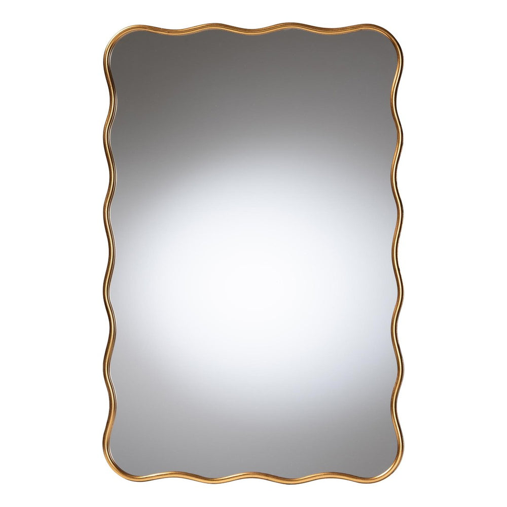 Baxton Studio Baxton Studio Cassara Gold Scalloped Wall Mirror - Elegant Vintage Accent for Living Room & Entryway RXW-10969-Mirror