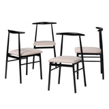 Arnold Modern Industrial Fabric and Metal Dining Chair