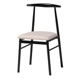 Baxton Studio Arnold Modern Industrial Beige Fabric and Metal Dining Chair