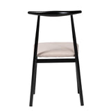Baxton Studio Arnold Modern Industrial Beige Fabric and Metal Dining Chair