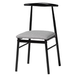 Baxton Studio Arnold Modern Industrial Grey Fabric and Metal Dining Set