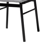 Baxton Studio Arnold Modern Industrial Grey Fabric and Metal Dining Set