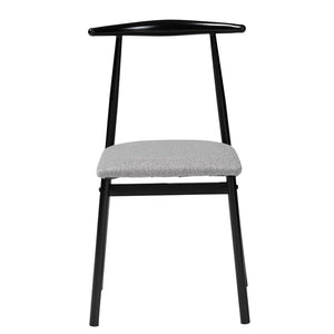 Baxton Studio Baxton Studio Modern Industrial 4-Piece Dining Chair Set - Grey Fabric & Metal for Stylish Comfort D03018C-Grey-DC