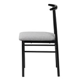 Baxton Studio Arnold Modern Industrial Grey Fabric and Metal Dining Chair