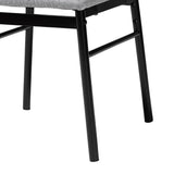 Baxton Studio Arnold Modern Industrial Grey Fabric and Metal Dining Chair