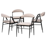 Orrin Modern Industrial Fabric and Metal Dining Chair