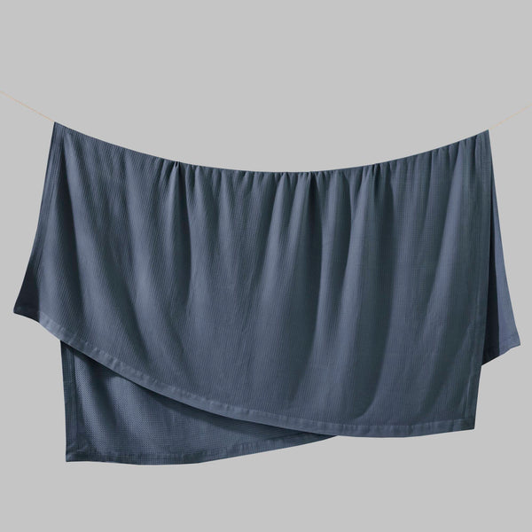 JLA Home Madison Park - Blanket Egyptian Cotton Ultra-Soft White Throw for Layering, Breathable Durable Comfort, Machine-Washable Elegance 90 L x 90 W x 0.25H MP51N-6429