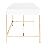 OSP Home Furnishings Broadway Desk White/Gold