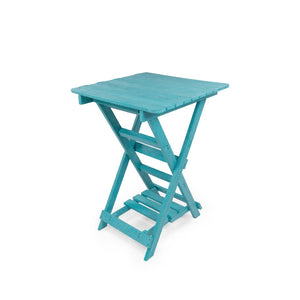 English Elm Summit Ridge Recycled Hdpe Outdoor Folding Bar Table Weather Resistant Eco Patio Teal B2745P409716