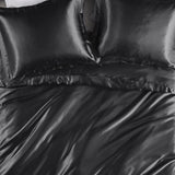 Madison Park Essentials Satin Luxury Glam/Luxury Comforter Set MPE10-1050 Black