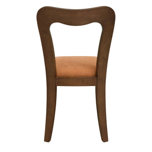 English Elm Christopher Knight Home® - Dining Chair Modern Set of 2 with Rounded Back and Upholstered Seat on Durable Rubberwood Frame Caramel,Walnut N771P254007W