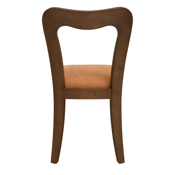 English Elm Christopher Knight Home® - Dining Chair Modern Set of 2 with Rounded Back and Upholstered Seat on Durable Rubberwood Frame Caramel,Walnut N771P254007W