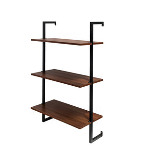 English Elm 3 Tier and 2 Tier Wood Floating Shelves - Heavy Duty Wall Mounted Bathroom Storage Organizer, Rustic Decor W331P279736