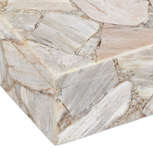 Jossa Aventurine Box - Unique Handcrafted Ivory Decor with Banded Aventurine, Bohemian Style Charm