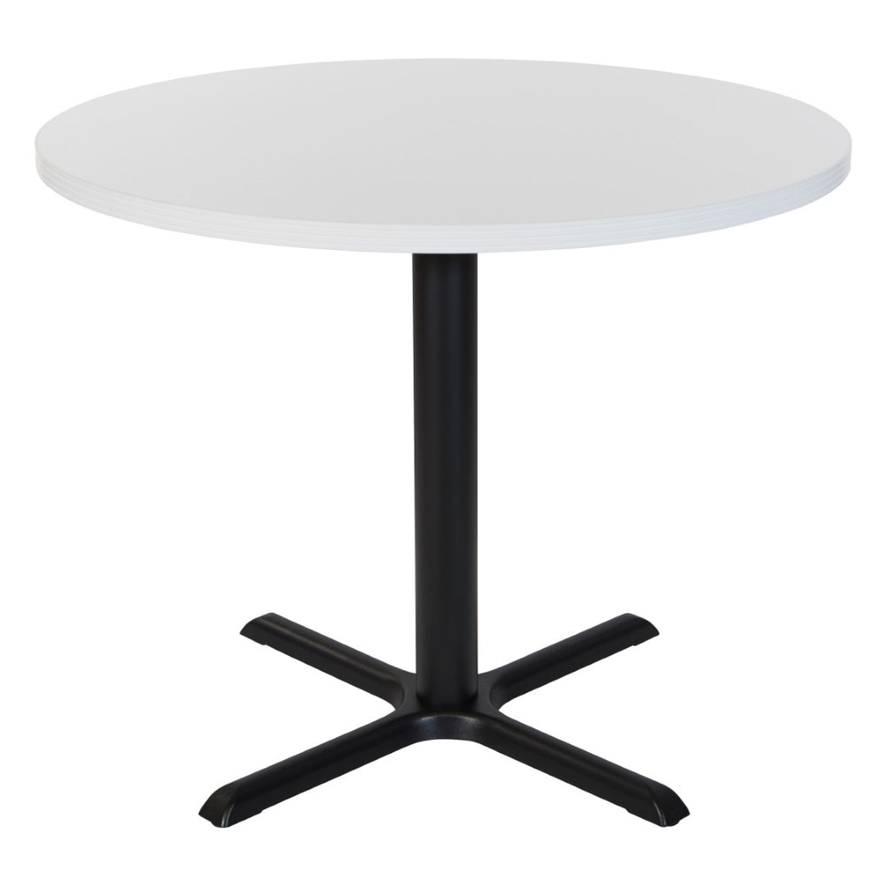 OSP Home Furnishings Napa Round Dining Table Seats Four Compact Bistro Style for Kitchen or Small Space Cherry NAPCHY-33