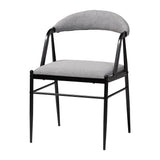 Baxton Studio Orrin Modern Industrial Grey Fabric and Metal Dining Set