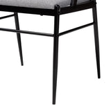 Baxton Studio Orrin Modern Industrial Grey Fabric and Metal Dining Set