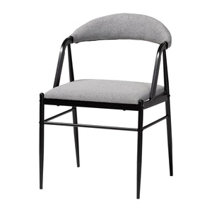 Baxton Studio Baxton Studio Orrin Industrial Grey Fabric Dining Chair Set - 4 Modern Chairs for Stylish Spaces D03017BC-Grey-DC