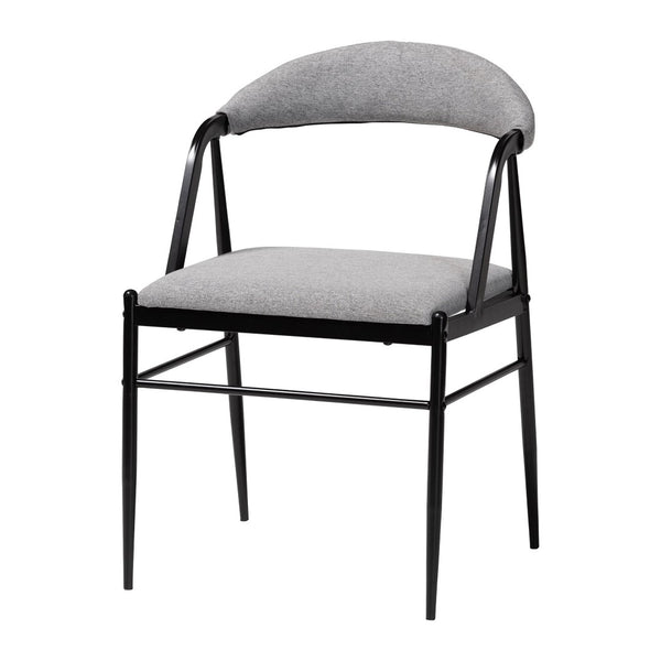 Baxton Studio Baxton Studio Orrin Industrial Grey Fabric Dining Chair Set - 4 Modern Chairs for Stylish Spaces D03017BC-Grey-DC