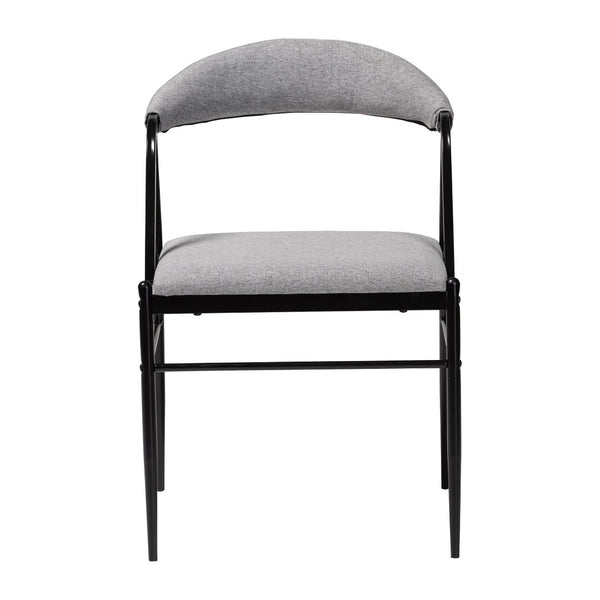 Baxton Studio Baxton Studio Orrin Industrial Grey Fabric Dining Chair Set - 4 Modern Chairs for Stylish Spaces D03017BC-Grey-DC