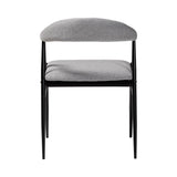 Baxton Studio Orrin Modern Industrial Grey Fabric and Metal Dining Chair