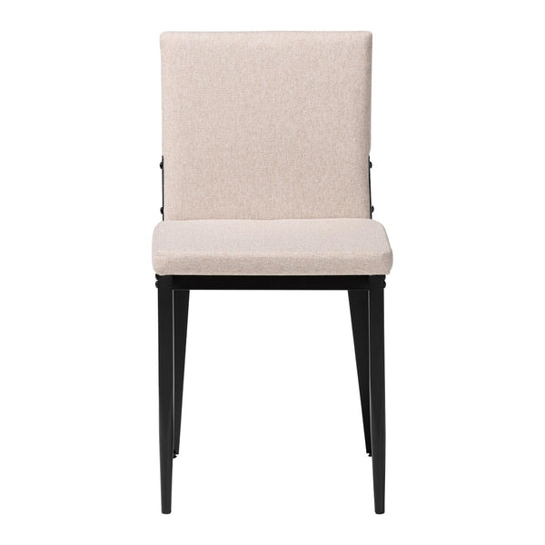 Baxton Studio Baxton Studio Industrial 4-Piece Dining Chair Set with Metal Frame and Comfortable Upholstery Beige D03016C-Beige-DC