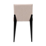 Baxton Studio Bishop Industrial Beige Fabric and Metal Dining Chair