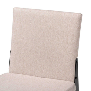 Baxton Studio Baxton Studio Industrial 4-Piece Dining Chair Set with Metal Frame and Comfortable Upholstery Beige D03016C-Beige-DC