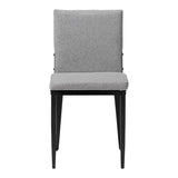 Baxton Studio Bishop Industrial Grey Fabric and Metal Dining Chair