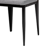 Baxton Studio Bishop Industrial Grey Fabric and Metal Dining Chair