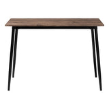 Baxton Studio Dalair Industrial Rustic Brown Wood and Metal Dining Table