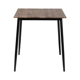 Baxton Studio Dalair Industrial Rustic Brown Wood and Metal Dining Table