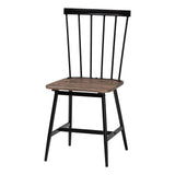 Baxton Studio Cardinal Industrial Dark Brown Wood and Metal Dining Set