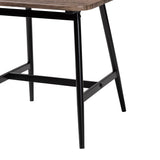 Baxton Studio Cardinal Industrial Dark Brown Wood and Metal Dining Chair