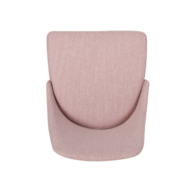 English Elm Christopher Knight Home® - DINING Chair Set of 2 Upholstered Modern Curved Back Dining Chairs with Powder-Coated Metal Legs Blush 62218.00LBLSH