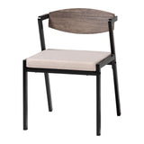 Baxton Studio Revelin Industrial Beige Fabric and Metal Dining Set