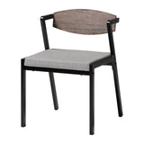 Baxton Studio Revelin Industrial Grey Fabric and Metal Dining Set