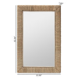 bali & pari Geralyn Japandi Natural Seagrass Rectangular Wall Mirror