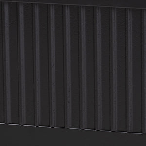 Baxton Studio Primrose Mid-Century Black Fluted Wood King Size Platform Bed