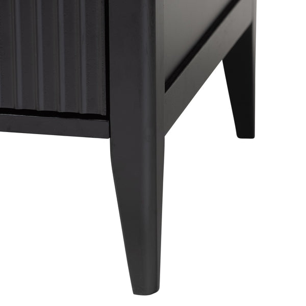 Baxton Studio Baxton Studio Primrose Mid-Century Canopy Bedroom Set – Stylish Storage & Elegant Design Ensemble Black SW8609-Black-4PC Canopy King Bedroom Set