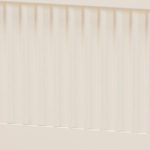 Baxton Studio Baxton Studio Primrose King Canopy Bed - Mid-Century Design with Fluted Wood Details & Support SW8609-Ivory-Canopy King