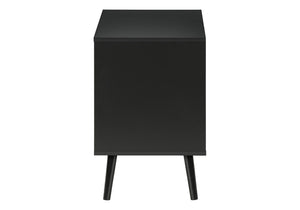 English Elm Accent Side Table Rustic Grey Laminate Compact Storage Cabinet Transitional Bedroom Black B2710P461705